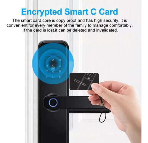 Fechadura Digital Biométrica C/ App Cartão E Wifi Com Senha