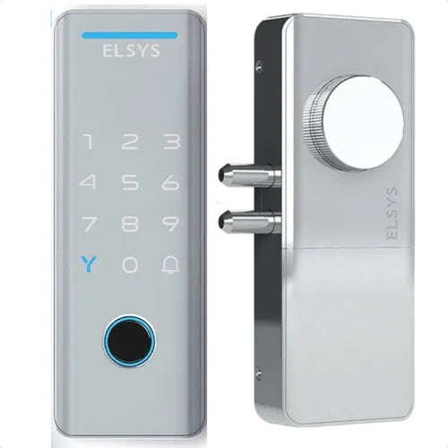 Fechadura Digital Elsys Prata Esf-ds4100v Senha E Tag Tecno