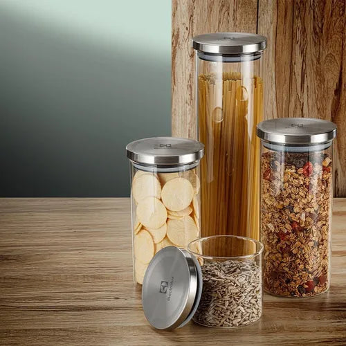Conjunto 4 Potes Herméticos De Vidro Tampa Inox Electrolux