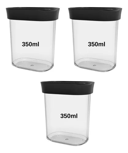 Kit 3 Potes Herméticos Temperos Maior 350ml Chimichurri