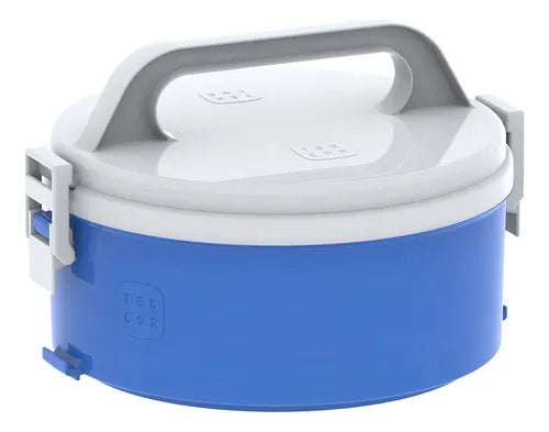 Marmita Termica Alça 1,5l Sem Divisória Microondas Soprano Cor Azul