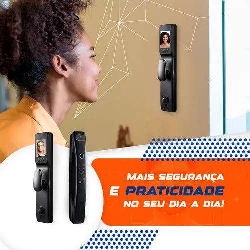 Fechadura Digital Eletronica Com Reconhecimento Facial 3d