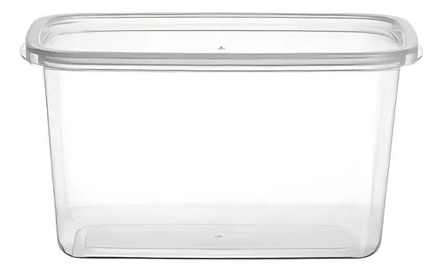 4 Potes Volare Transparente Rischioto 1,2 L E 3,0 L Pote Plástico Com Tampa Marmita Descartável Jogo De Potes