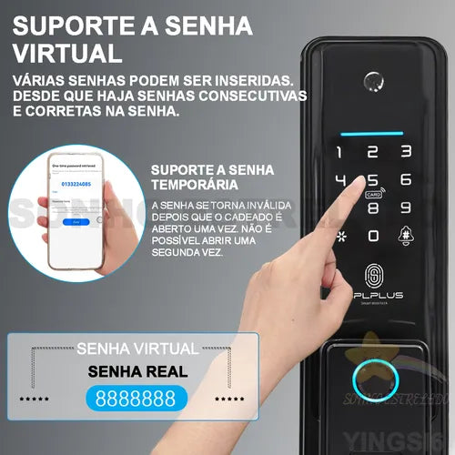 Fechadura Inteligente Digital Eletronica Wi-fi Biométrica