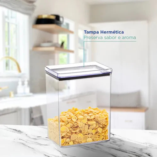 Organizador Multiuso Hermético 4200ml Alimentos Grão Lumini