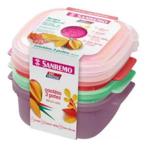 Pote para alimentos hermético Sanremo Marmita Tupperware 480mL