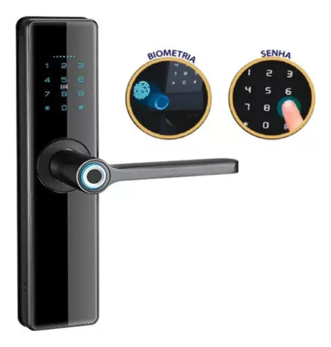 Fechadura Eletrônica Digital Com Biometria Senha Touch Casa