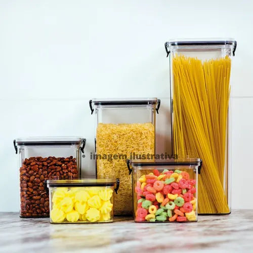 Kit Cozinha 10 Potes Herméticos Mantimentos Organizador