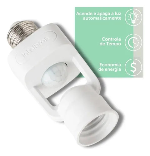 Sensor De Presença Lâmpada P/iluminação Fotocélula Bocal E27