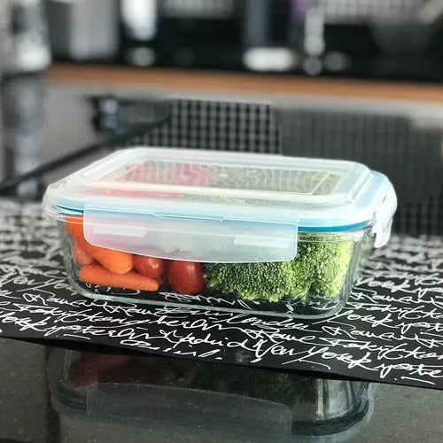 Kit Potes De Vidro Hermético 3 Pçs 1 Litro Marmita Hauskraft