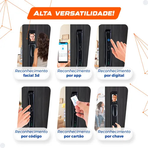 Fechadura Digital Eletronica Com Reconhecimento Facial 3d