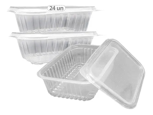 Pote Descartável 750ml Freezer Microondas Marmita - com 24 Un. Cor Transparente