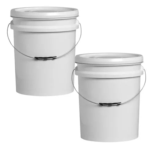 Kit 2 Balde 20l Plástico Atóxico Alimentício Tampa Hermética
