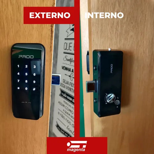 Fechadura Eletrônica Pado Fds10 Sobrepor Com Senha Preto