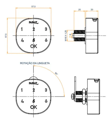 Fechadura Eletronica P/ Moveis De Aço M1602 Ca Papaiz