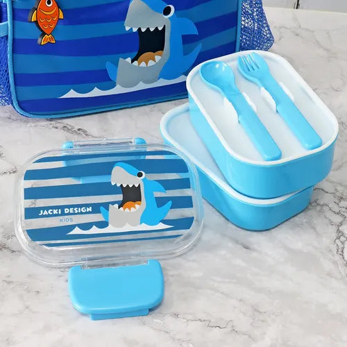Pote P/ Lanche De 2 Andares Infantil Bebê 400ml Cor Pote Para Lancheira Azul