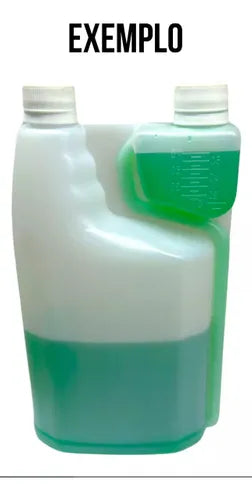 Frasco Duplo Aplicador Dosador Plástico 1 Litro Medidor 80ml