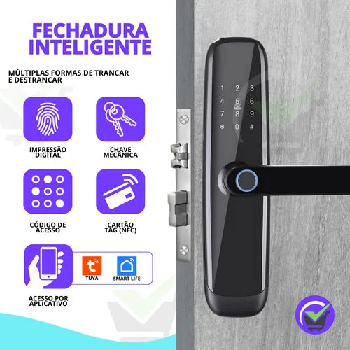 Fechadura Eletrônica Inteligente Digital De Embutir Wifi App