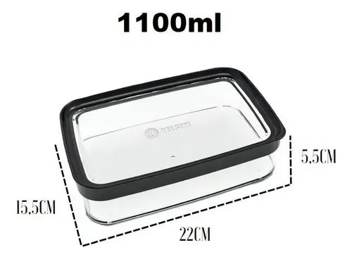 Kit De 02 Porta Frios Alimentos Transparente Hermético