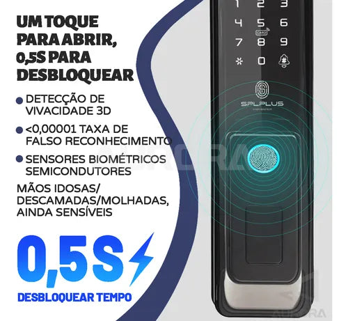 Fechadura Digital Inteligente C/ Wi-fi E Biometria App Tuya