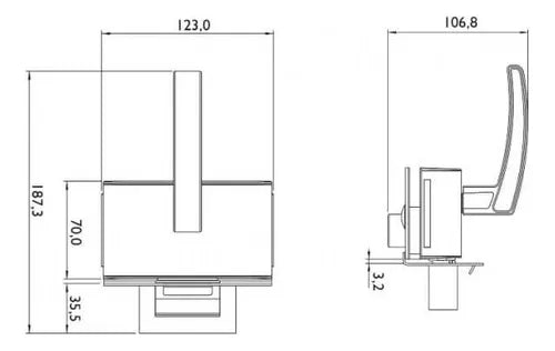 Fechadura Elétrica Hdl Pv90 1rl Af Porta Vidro Abertura Fora