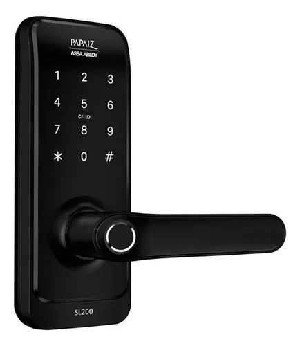 Fechadura Eletrônica Preta Papaiz Sl205 Smart Lock Digital Preto