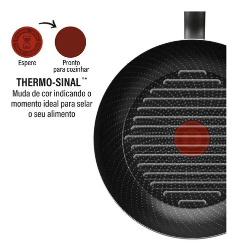 Grelha 28cm Rochedo Elegance Limited Cor Preto