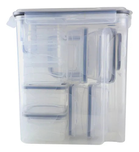 Potes Herméticos Tuut Jogo 13 Unidades Transparente Tbz4010 Cor Branco