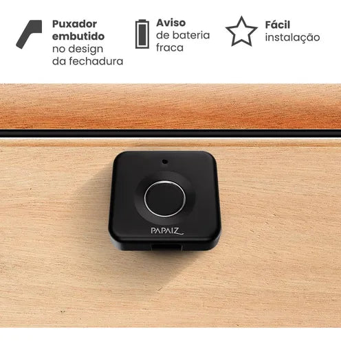 Fechadura Eletrônica Biométrica P/ Móveis Puxador Ppz-1005
