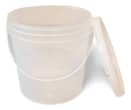 Kit 10 Balde 2,2l Transparente Hermético Atóxico Alimentício