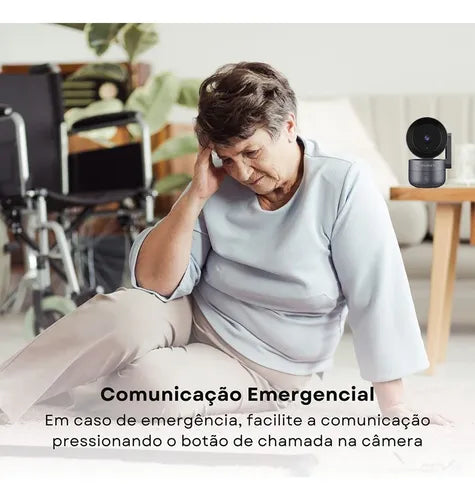 Câmera De Segurança Wifi Inteligente Novadigital Cs-call Botão Chamada Onvif Tuya Smart Life Alexa Google 110V 220V Bivolt Cinza