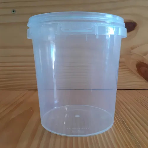 20un Pote Redondo 1000ml C/ Lacre Freezer/microondas Sem Bpa Cor Cristal