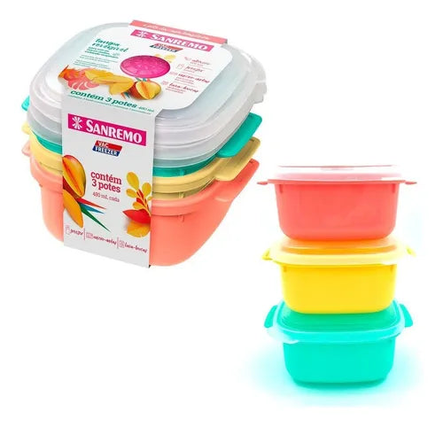 Pote para alimentos hermético Sanremo Marmita Tupperware 480mL