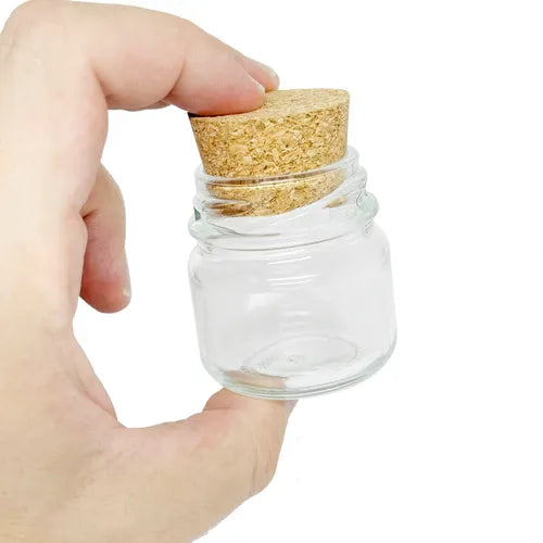 50 Mini Pote De Vidro 40ml P/ Velas Tampa De Rolha Promoção