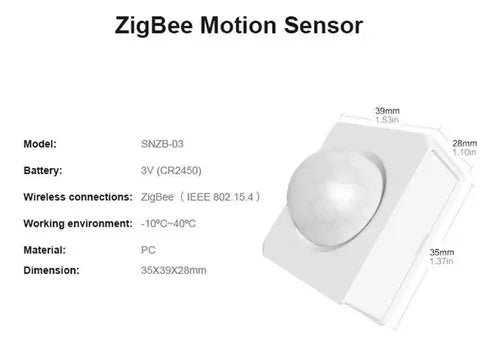 Sensor Movimento Sonoff Para Automação Residencial Snzb-03