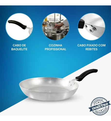 Frigideira Cozinha Industrial Restaurante Grande N 24 Hotel Cor Cinza