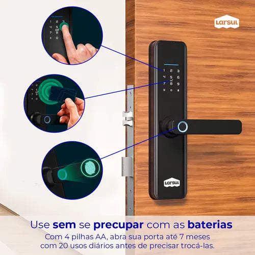 Fechadura Digital Eletrônica Biometrica Inteligente Wifi App