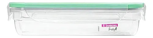 Jogo De Potes Herméticos De Plástico 5pç 820ml Verde Sanremo Cor Transparente