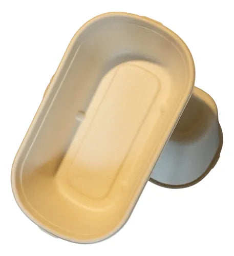 50 Bandejas Biodegradáveis De 750ml