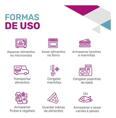 Kit 3 Potes Vidro 1040ml Marmita Hermetico Cor Branco U4home