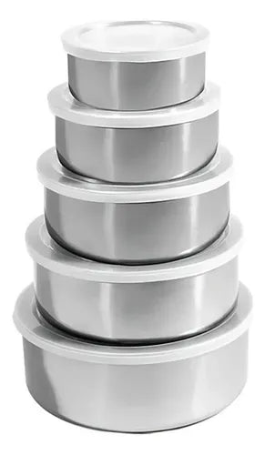 Conjunto de Potes de inox kit 5 Top Chef