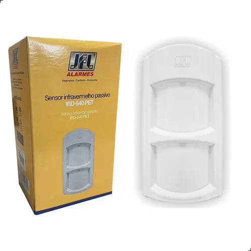 Sensor Infravermelho Passivo Duplo Ird 640 30kg Com Fio JFL Blanco Alarme