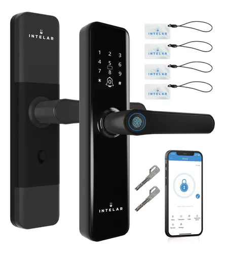 Fechadura Eletronica Digital Com Biometria Senha Intelar
