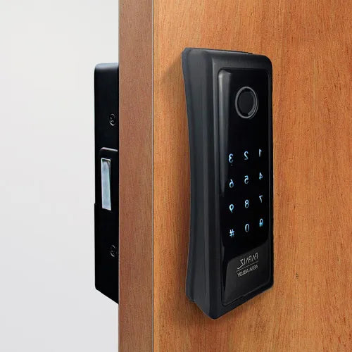Fechadura Eletronica Papaiz Sobrepor Sl140 Senha Biometria Papaiz SL140 Bio