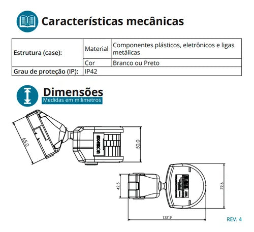 Sensor Presença Movimento Fotocélula Temporizador Xcontrol App Exatron Lesfex Xc 110v 220v Bivolt Preto