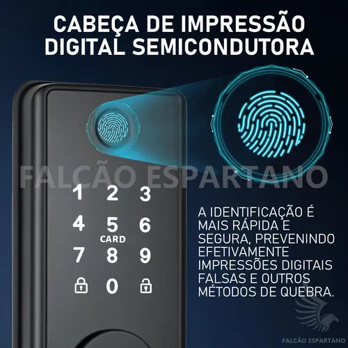 Fechadura Digital Eletrônica Biométrica Senha Tag App Wifi