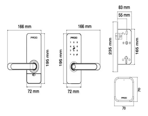 Fechadura Digital Externa Pado Resistente à água com Gateway FDE 300W