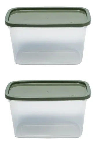 Kit 2 Potes Plástico Viagem Cozinha Multiuso Presídio 2l