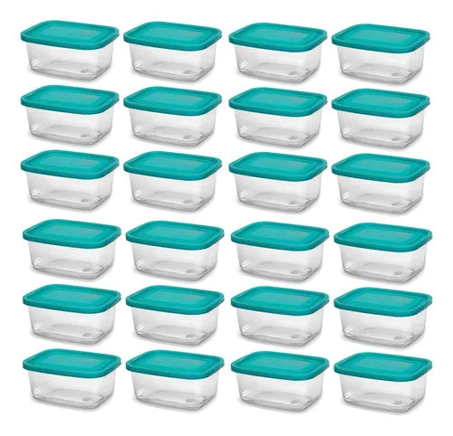 Kit 20 Organizador Pote Marmita Fitness 520 Ml Freezer Cor Transparente