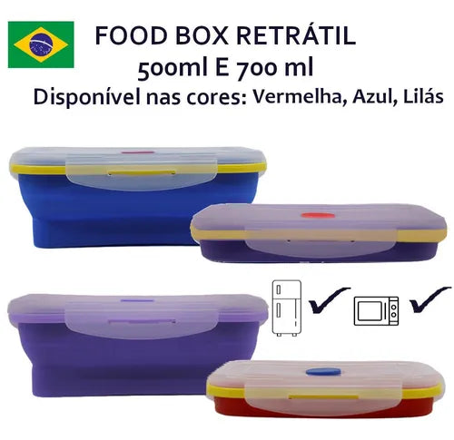 Food Box Retrátil - Pote Com Fechamento Hermético